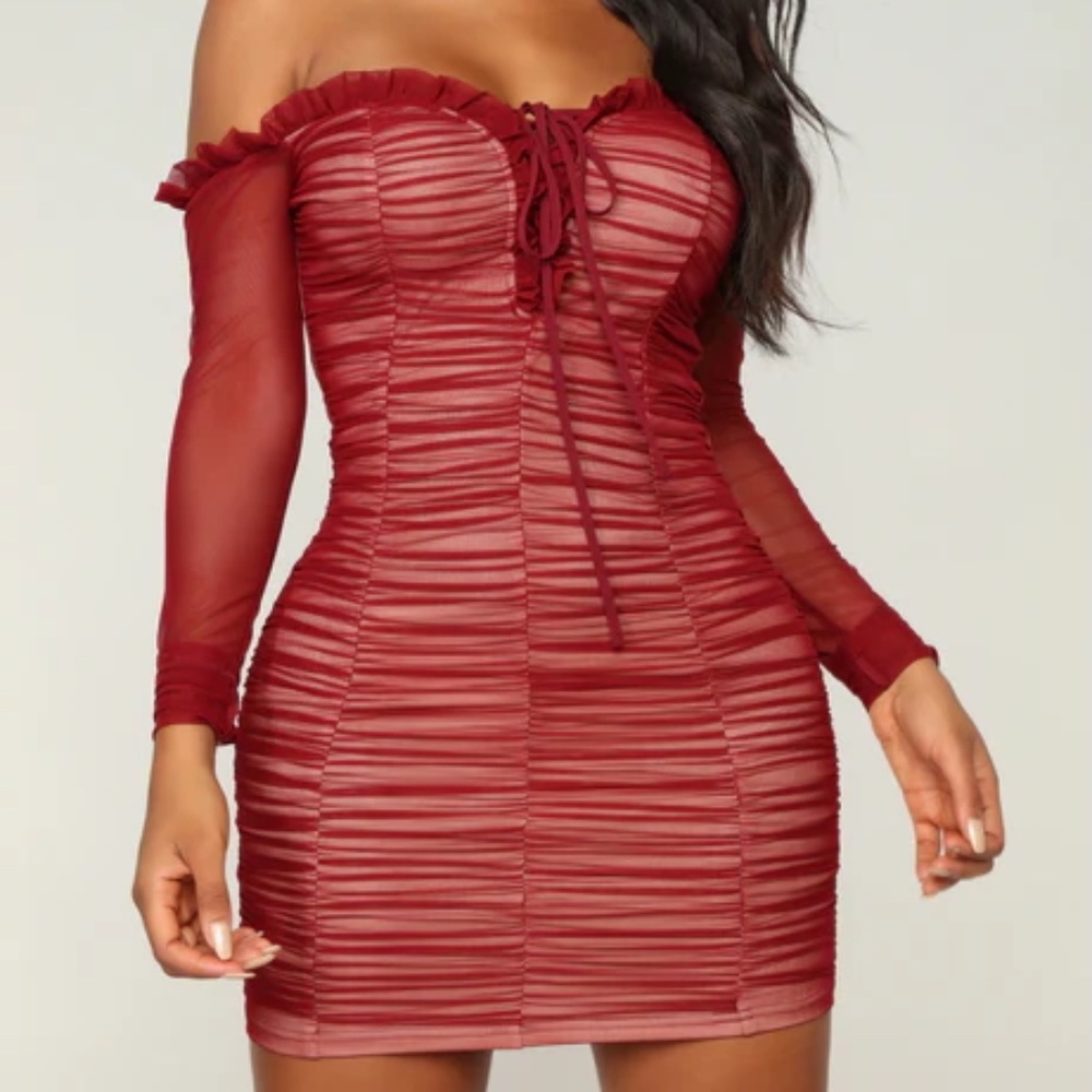 Fashion Nova Off-Shoulder Dress